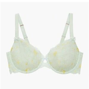 Savage X Fenty Puff Flowers Unlined Demi Bra Elegant Lace Underwire Bra